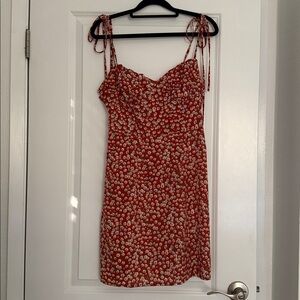 SHEIN Red Floral Mini Dress